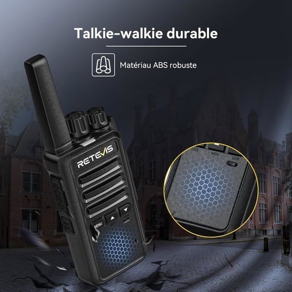 Retevis RT668B Talkie-Walkie, Tvåvägsradio PMR446, USB-C, 16 Kanaler, Uppladdningsbar, för Säkerhet, Restauranger(10 St)