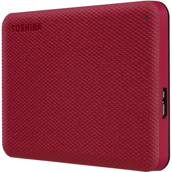 Extern hårddisk - TOSHIBA - Canvio Advance - 2 TB - Röd