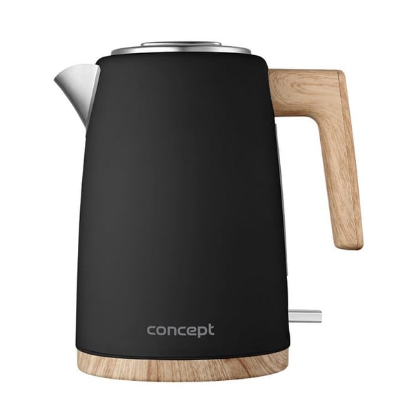 Elkettle - KONCEPT - ELWOOD - Rostfritt stål - 1,7L - 2200W - Matt svart