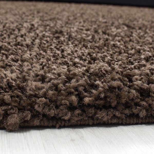 Shaggy Mat - Ayyildiz - Brun - 200x290 cm - 30 mm höjd av lugg - Inomhus