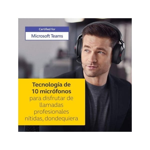 Trådlösa hörlurar - JABRA - Evolve2 85 - USB-C - Stereo - Aktiv brusreducering