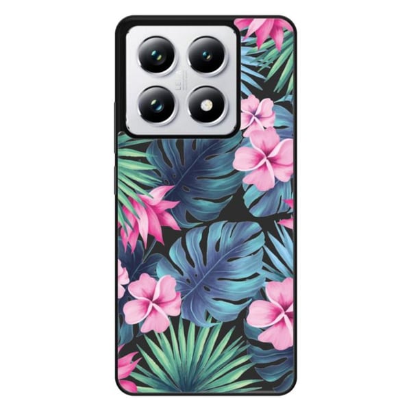 Coque i förstärkt silikon med tropisk akvarell, kompatibel med Xiaomi 14T 4G