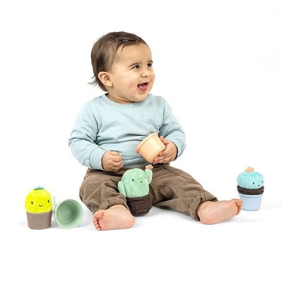 Ingenuity leksak baby Calm Springs stapelbara rattlar färgglada