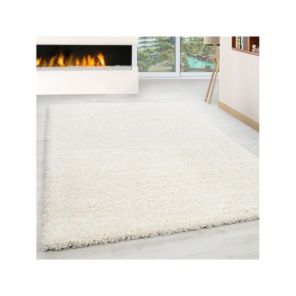 Mjuk och fluffig Shaggy matta 30 mm för vardagsrum och sovrum (Dimension: 140x200 cm - Färg: Creme) Mjuk och fluffig Shaggy matta 30 mm för vardagsrum och sovrum (Dimension: 140x200 cm - Färg: Creme)