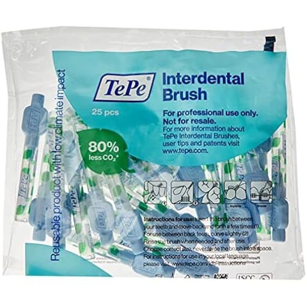 Interdentalborstar - TEPE - X-Soft - 0,6 mm - Paket med 25 - Ergonomiskt handtag