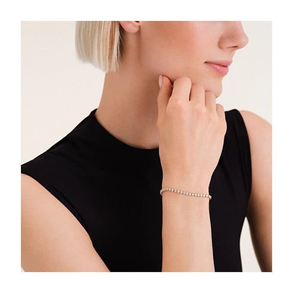 Anständig guldpläterat armband med Tennis-kristaller JBTWG-J1035