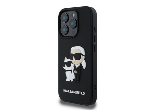 Karl Lagerfeld PU Saffiano Karl & Choupette Tasche til iPhone 16 Pro 6,3" Sort - KLHCP16LSANKCPK