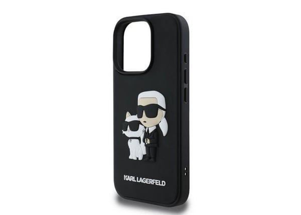 Karl Lagerfeld PU Saffiano Karl & Choupette Tasche til iPhone 16 Pro 6,3" Sort - KLHCP16LSANKCPK