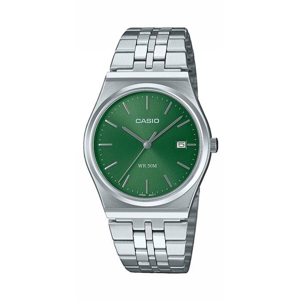 Klocka - CASIO - MTP-B145D - Man - Grön - Kvarts - Analog