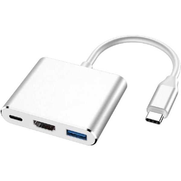 USB C-adapter - SSS - Co275 - HDMI 4K - Kompakt design - 3 porte