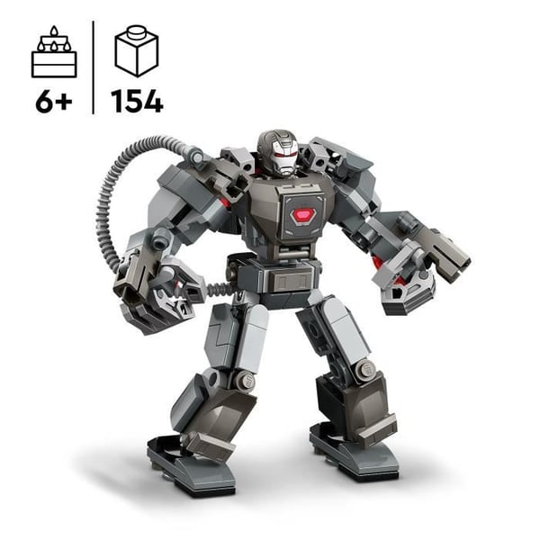 LEGO® 76277 Marvel War Machine Robotrustning, Robotleksak med: 3 skjutkanoner, MCU-karaktär