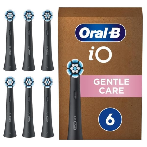 Oral-B iO Gentle Care svarta reservborsthuvuden - elektrisk tandborste för skonsam vård