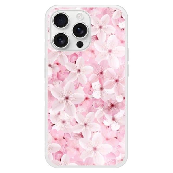 Silicon förstärkt tryckt skal kompatibel med Apple iPhone 16 Pro Max Sakura