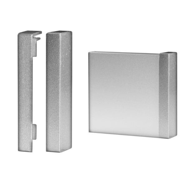 Klicklistplug 60 x 15 mm anodiserad aluminium inox