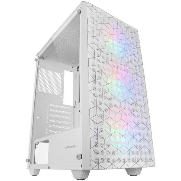 Fodral - MC-MAG - MC-MAG Vit - Härdat glas - 3 RGB-fläktar - Vätskekylning 360 mm