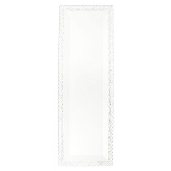 Rektangulär spetsfat 13x40 cm vit