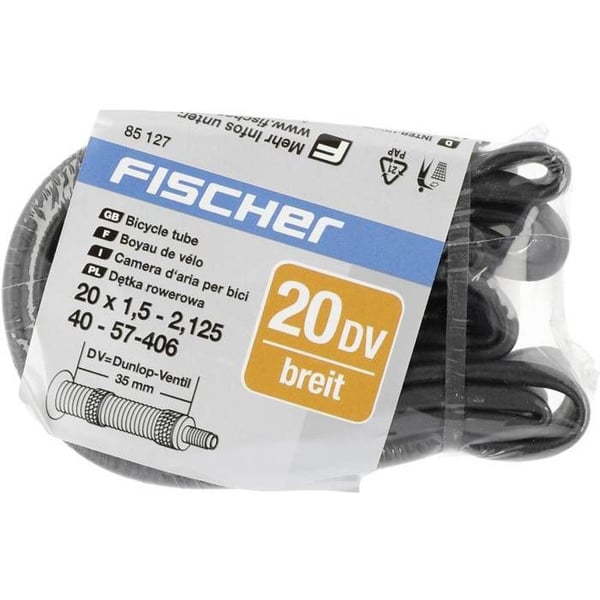 Cykelslang - Fischer - 85127 - 20 Stor - Elastisk - Svart