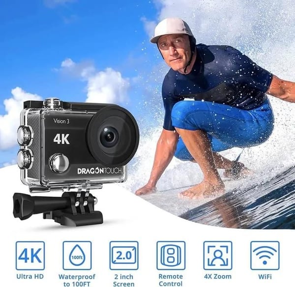 Kameran Sportkamera Drakontouch Vision 3 4k Svart