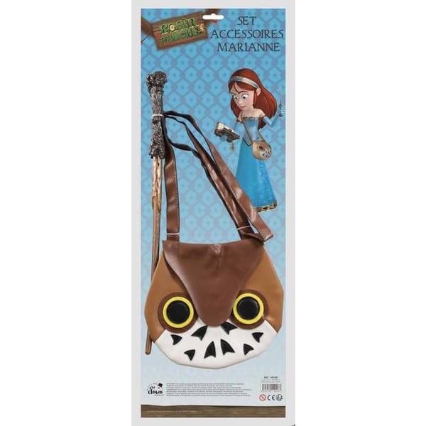 Set tillbehör - PTIT CLOWN - Marianne Robin des Bois - Axelväska - Baguette 44 cm - Under licens