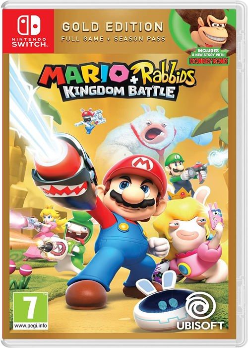 Videospel - Ubisoft - Mario + Rabbids Kingdom Battle Gold Ed. - 1-2 spelare - Nintendo Switch - PEGI 7+