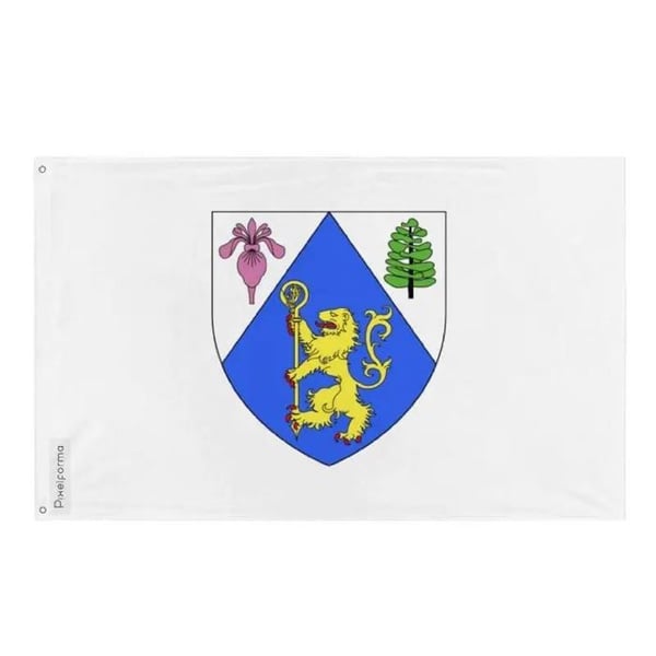 Saint-Jérôme-flagga – 120 x 180 cm – Hållbar polyester – 2 metallöljett – Inomhus / Utomhus – Pixelforma