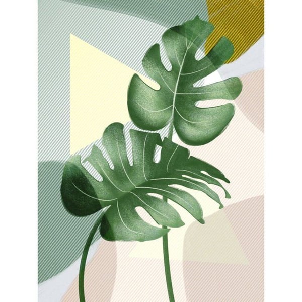 MégaCréa DIY - Måla efter nummer Blad 30 x 40 cm