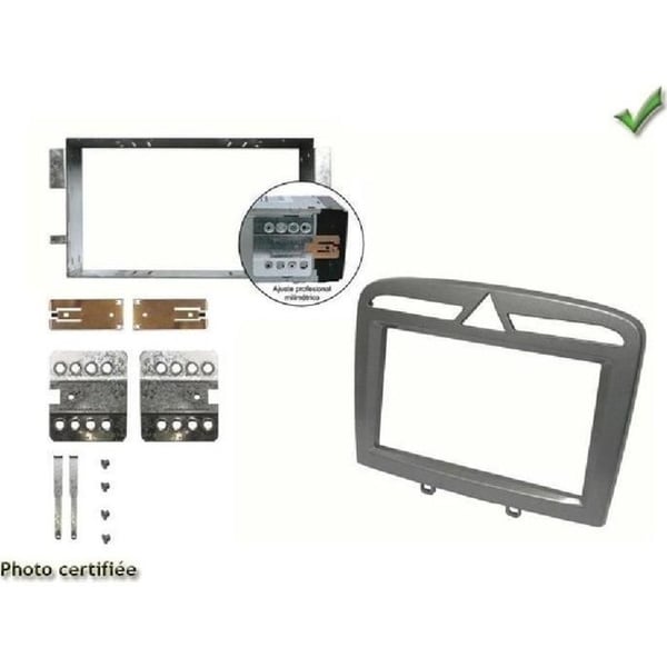 Kit 2 DIN - ADNAUTO - Peugeot 308 - Silver - Installation av bilradio - 2009-2013
