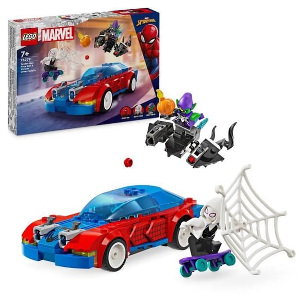 LEGO® 76279 Marvel Spider-Man vs. Venomized Green Goblin Race Car, leksak med superhjälteminifigurer
