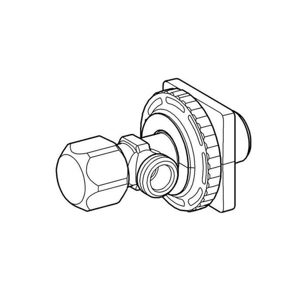 Vinkelventil - GROHE - 42396000 - Dimensioner 7.3x8.2x8 - Mässing - Inomhusanvändning