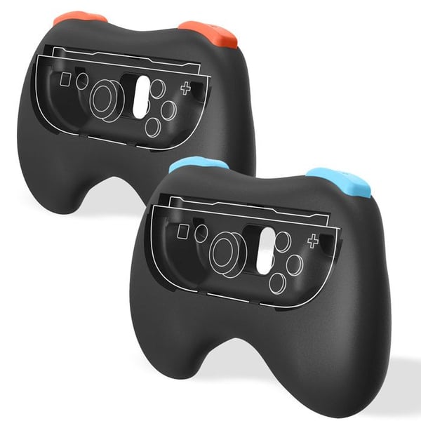 Manette Joy-Con - FREAKS & GEEKS - Grepp för Joy-Con Switch 2 - Ergonomiska - Svart - Optimal Komfort