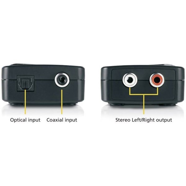 AV-omvandlare - MARMITEK - 25008127 - Toslink/Koaxial→RCA - 2x RCA stereo - Svart