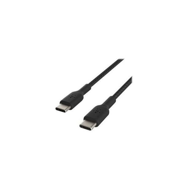 Belkin flettet USB-C til USB-C kabel - 1m sort