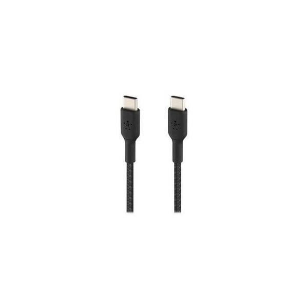 Belkin flettet USB-C til USB-C kabel - 1m sort