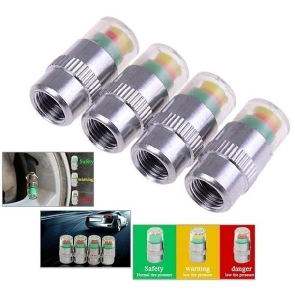 Set med 4 lufttryckssensorer för bildäck, varningsindikator, däckventilhuvud, stavmätare, TPM~6267 Set med 4 lufttryckssensorer för bildäck, varningsindikator, däckventilhuvud, stavmätare, TPM~6267