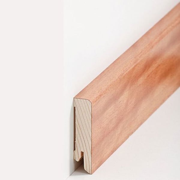 PROVISTON Fanerad träsockel 16 x 60 x 2500 mm Afzelia / Doussié 12,5 meter | 5 stycken
