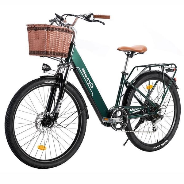 Elcykel Cysum Cityrun för vuxna, motor 250 W, batteri 36 V 10 Ah, breda däck på 26 tum
