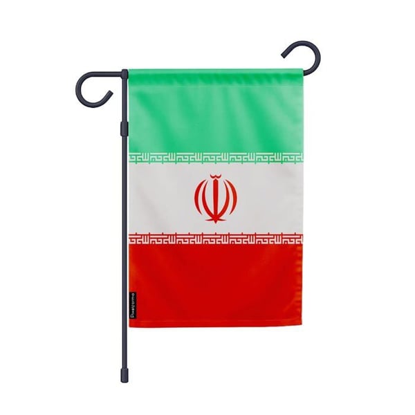 Trädgårdsflagga från Iran – 32 x 47,5 cm – Hållbar Polyester – Horisontellt Format – Utomhus – Pixelforma