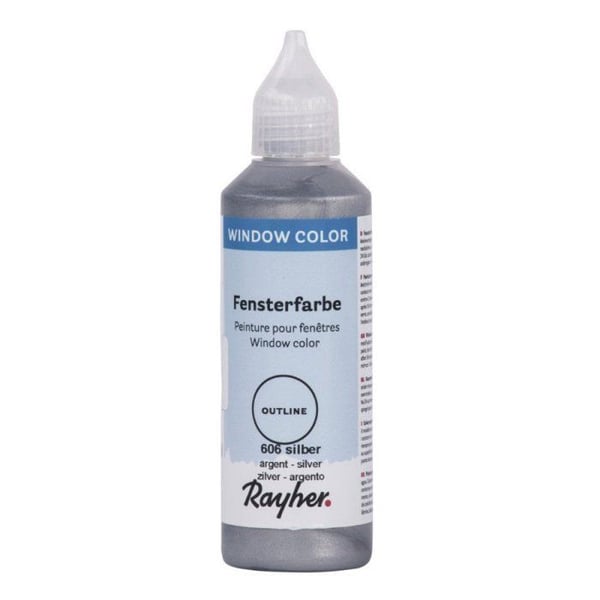 Window Color Färg för konturer, flaska 80 ml, silver