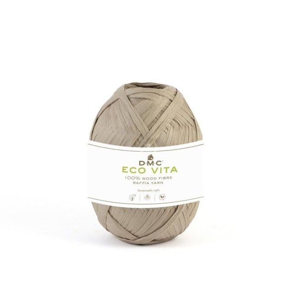DMC - Raphia Eco Vita Raffia 50g Trikå Virkning Vävning Makramé Col. 03 beige
