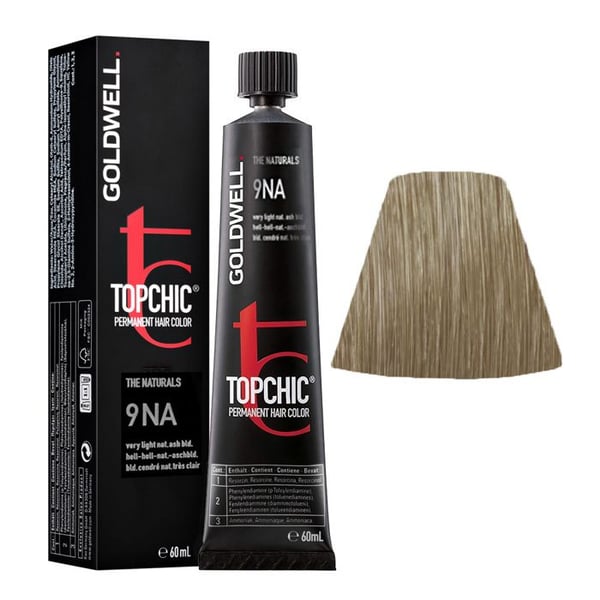 Goldwell Topchic The Naturals 9NA Mycket lätt Nat.Ash Bld. Permanent hårfärg 60ml.