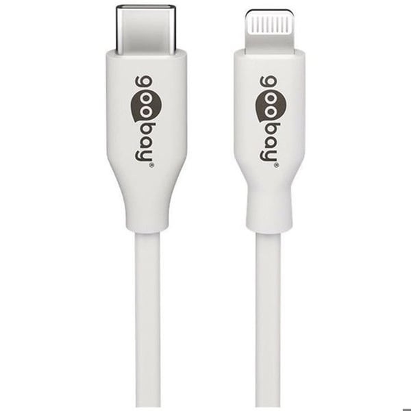 Lightning til USB-C kabel - Goobay - 1 m - Hurtig opladning og synkronisering - Hvid - Apple-enheder