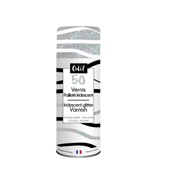 Vernis i spray - ODIF - Flerfärgad glitter - Snabbtorkande - Bra täckning - 125 ml