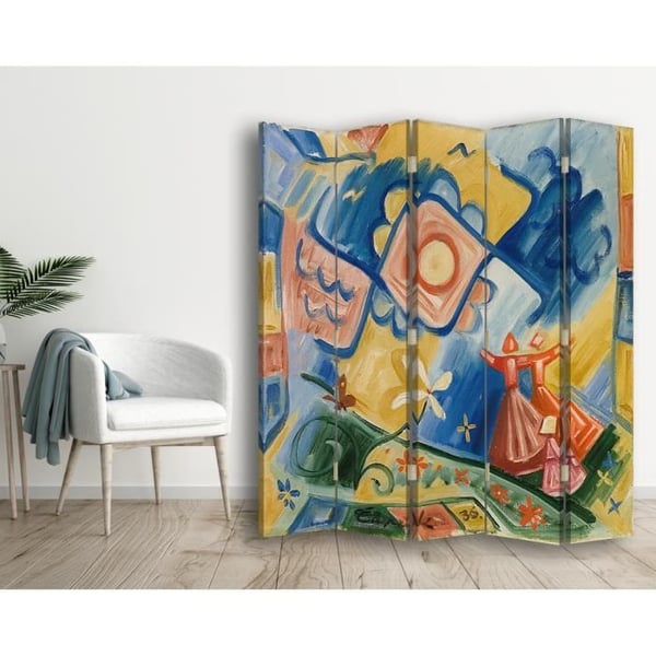 Legendarte - Skärm - Skiljevägg med dubbelsidiga trycksångare - Josef Capek cm. 180x170 (5x)