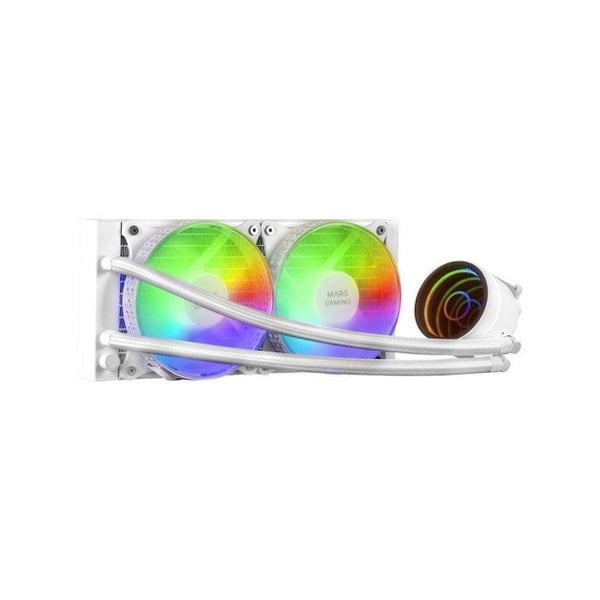 Kit vattenkylning AIO - MARS GAMING - ML-One RGB - 240mm - Vit - 12 cm