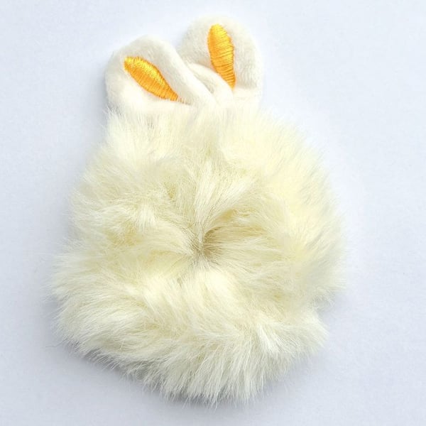 Chouchou Klassisk - AVIZAR - Beige - Fluffig - Kaninöron - Trendigt Accessoar