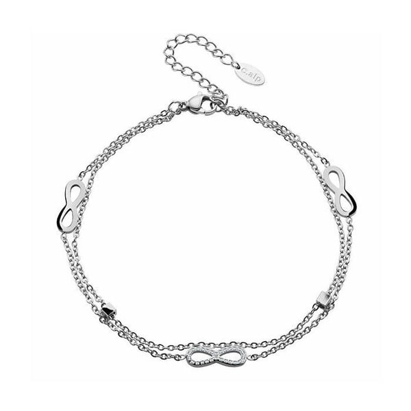 Dubbelt armband i stål Infinity 22148.E