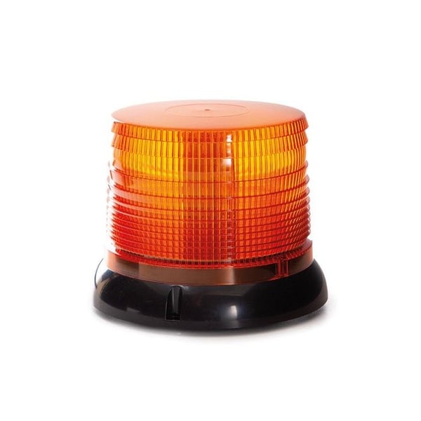 Perel LED orange gyrophare, inklusive USB-C-kabel och USB-C till USB-A-omvandlare, med skruvfäste, magnet och sugkopp.