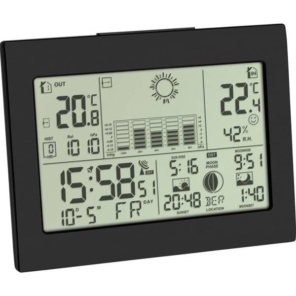 TFA Dostmann HORIZON 35.1155.01 Radiostyrd väderstation Max antal sensorer 3