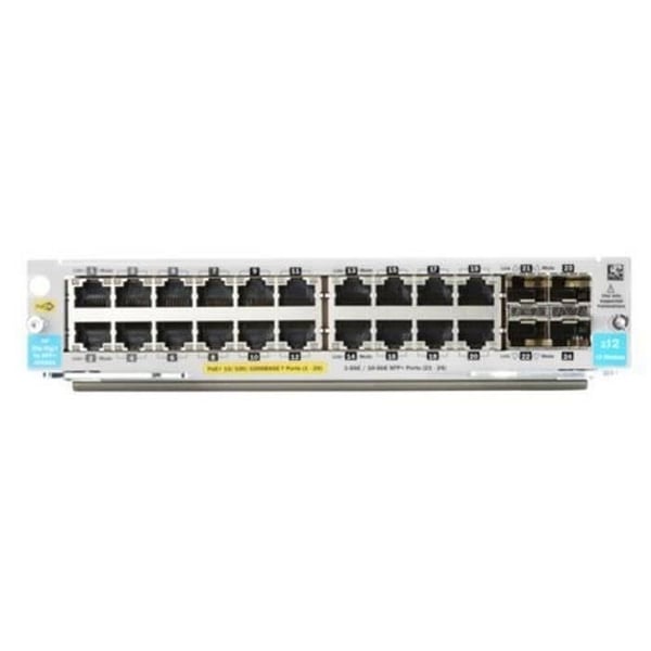 Modul för utökning - HPE ARUBA - Gigabit Ethernet (PoE+) x 20 - 10 Gigabit SFP+ x 4 - Kompatibel 5406R