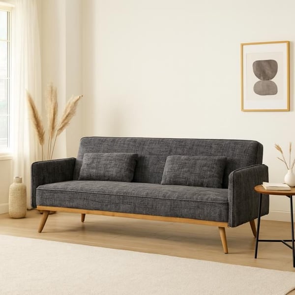 Fällbar klick-klick bäddsoffa - Hina grå